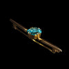 Edwardian 9ct Yellow Gold Blue Topaz Bar Brooch price