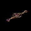 Buy Edwardian Art Nouveau 9ct Gold Amethyst Drop Pendant