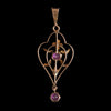 Edwardian Art Nouveau 9ct Gold Amethyst Drop Pendant price