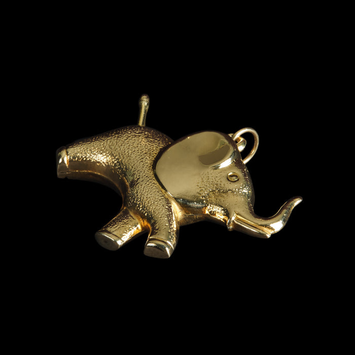 Mid-Century 9ct Yellow Gold Elephant Pendant Charm ONLINE