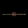 Victorian 9ct Yellow Gold Garnet Knife Edge Bar Brooch online