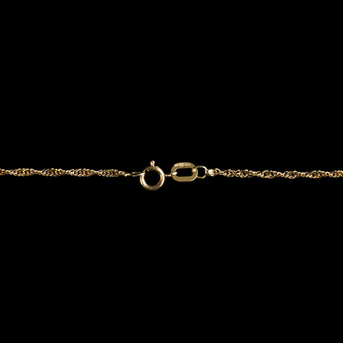 Late 20th Century 9ct Yellow Gold Rope Chain Necklace
