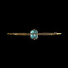 Buy Edwardian 9ct Yellow Gold Blue Topaz Bar Brooch