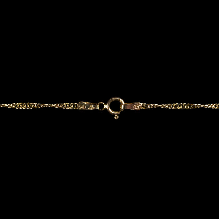 Late 20th Century Italian Yellow Gold Curb Link Necklace Chain