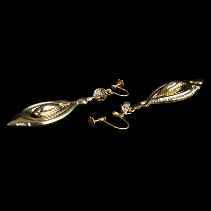 Teardrop Drop Earrings, for Non-Pierced Ears