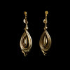 Buy Victorian 9ct Yellow Gold Teardrop Drop Earrings, for Non-Pierced Ears
