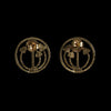 Late 20th Century 9ct Yellow Gold Charles Rennie Mackintosh Rose Earrings prie