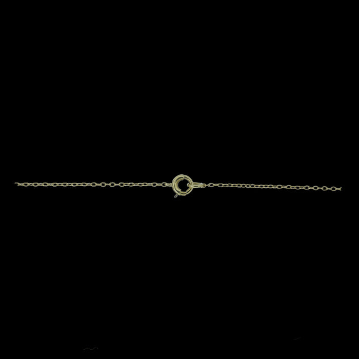 Clasp of Edwardian 15ct gold garnet and diamond drop necklace showing open-backed settings