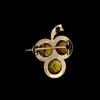 Victorian 9ct Rose Gold Citrine & Split Pearl Clover Brooch