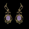 Edwardian 9ct Yellow Gold Amethyst Drop Earrings online